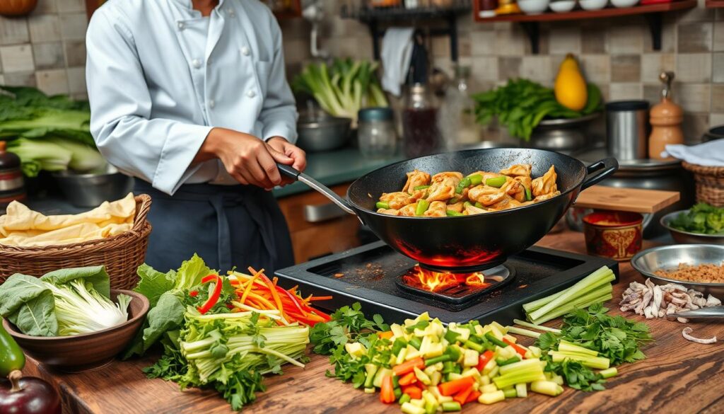 Hmong Cabbage and Chicken Cooking Techniques