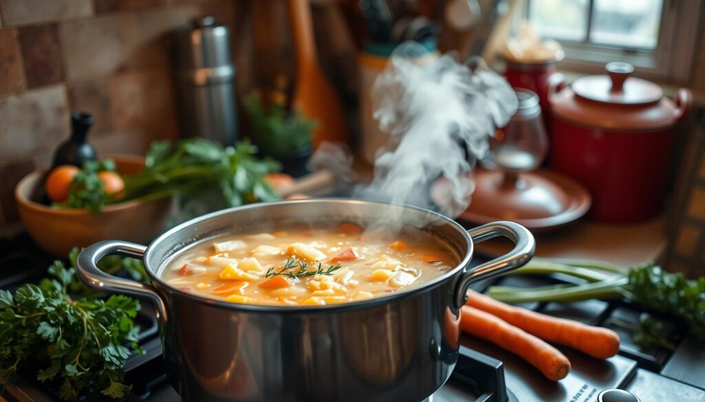 Pastina soup reheating