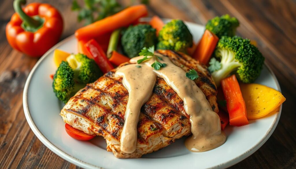 Protein-packed chicken meal with peanut butter