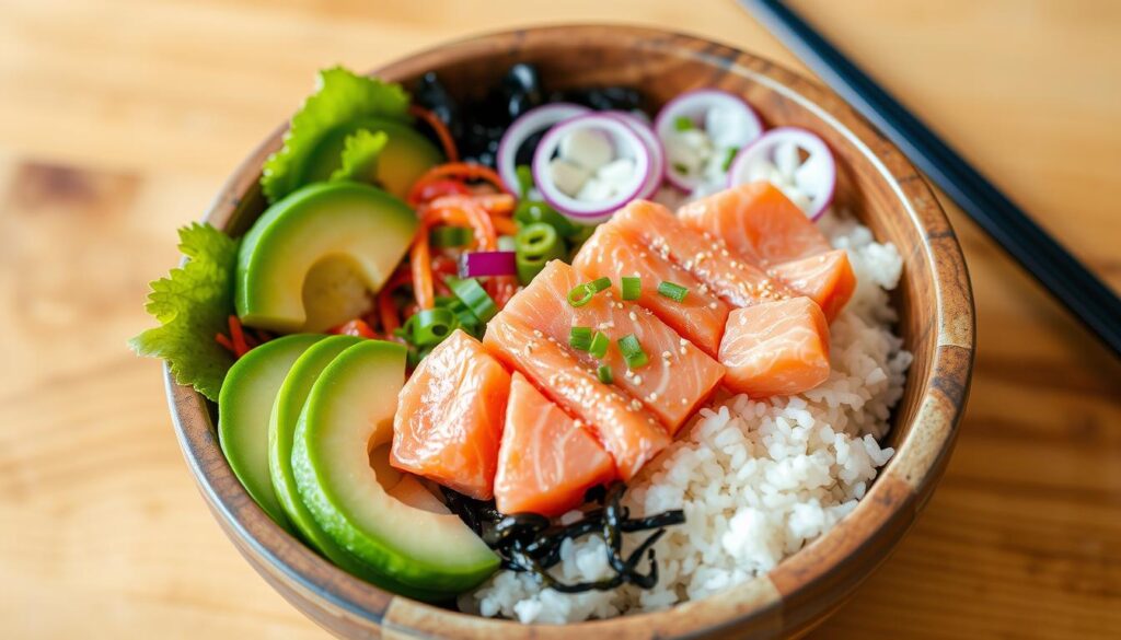 Salmon poke bowl