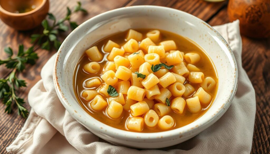 pastina pasta in bowl