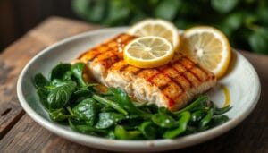 recipes with salmon and leaf spinach